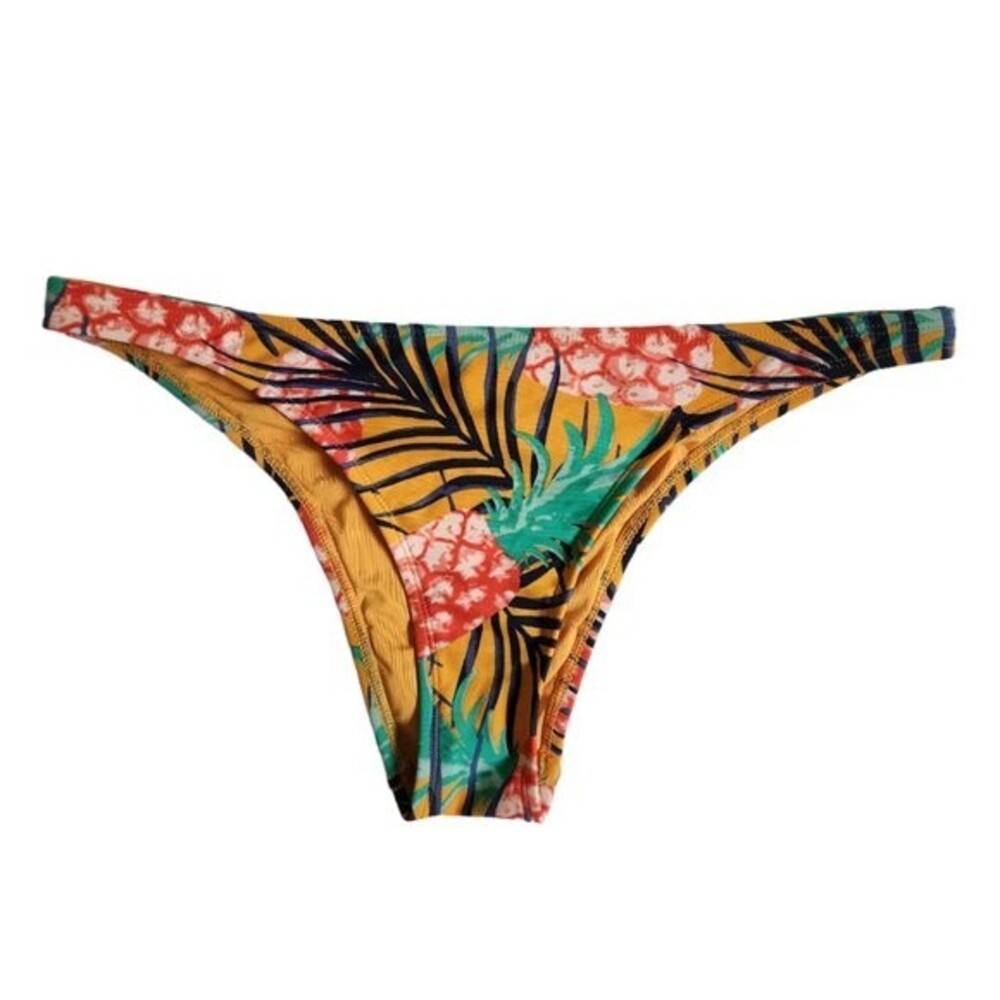 Aerie orange cheeky bikini swimsuit bottom sz L